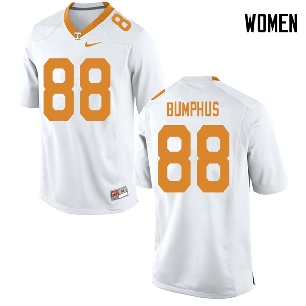 Women #88 LaTrell Bumphus Tennessee Volunteers College Football Jerseys Sale-White